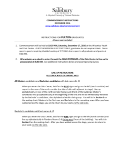 INSTRUCTIONS FOR FULTON GRADUATES