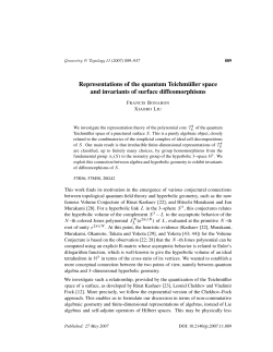 For printing - Mathematical Sciences Publishers