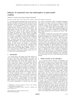 Influence of continental roots and asthenosphere on platemantle