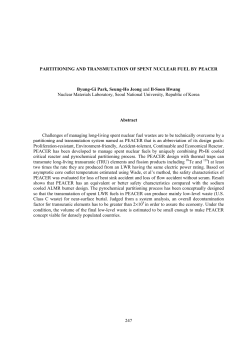 Partitioning and Transmutation of Spent Nuclear Fuel by
