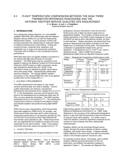 In Situ Temperature Comparisons between the NASA Three
