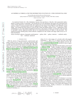 An empirical formula for the distribution function of a thin exponential