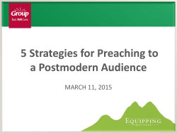 5 Strategies for Preaching to a Postmodern Audience
