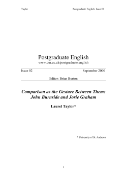 Postgraduate English - Durham University Community