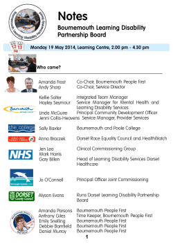 May 2014 - Bournemouth People First