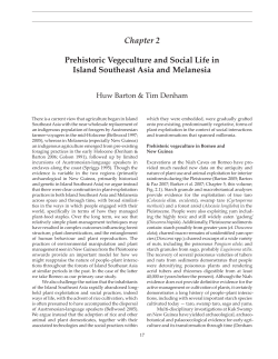 Chapter 2 Prehistoric Vegeculture and Social Life in Island