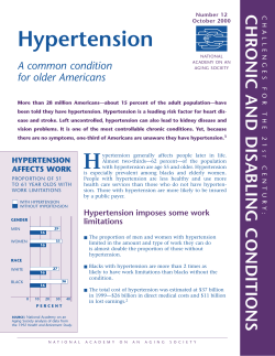 Hypertension - National Academy on an Aging Society