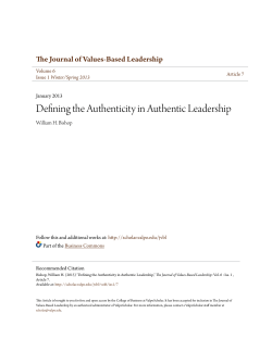 Defining the Authenticity in Authentic Leadership