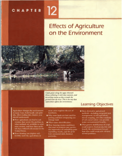 Effects of Agriculture on the Environment