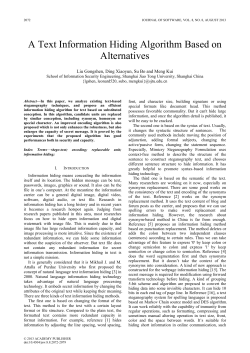 A Text Information Hiding Algorithm Based on