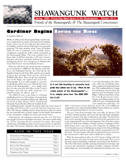 shawangunk watch - Friends of the Shawangunks