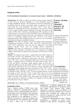 Cell-mediated immunity in recent-onset type 1 diabetic children