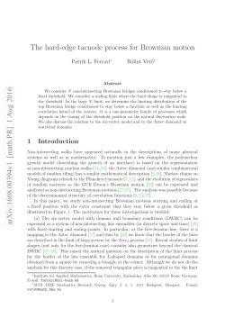 The hard-edge tacnode process for Brownian motion