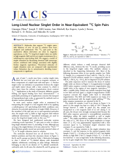 Long-Lived Nuclear Singlet Order in Near