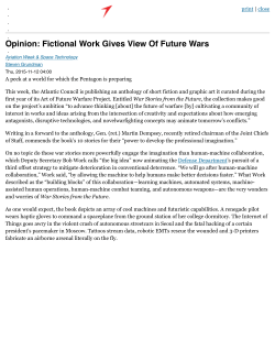 Opinion: Fictional Work Gives View Of Future Wars