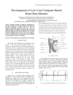 Development of Low Cost Computer Based Heart Rate Monitor