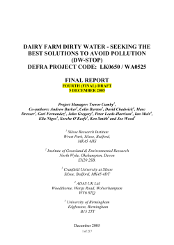 dairy farm dirty water