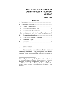 post invalidation reissue: an underused tool in the patent