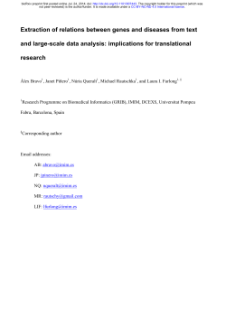 Extraction of relations between genes and diseases from