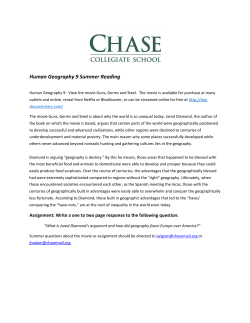 Human Geography 9 Summer Reading