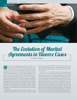 The Evolution of Marital Agreements in Divorce Cases