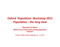 What can we learn from world population history? Livi