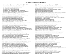 101 things to do while visiting asheville