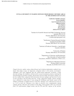 FUNGAL DIVERSITY IN MARINE SPONGES FROM HIGHLY