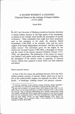 A NATION WITHOUT A COUNTRY Classical Greece in the writings