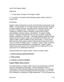 Soil Organic Matter