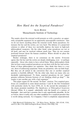 How Hard Are the Sceptical Paradoxes?