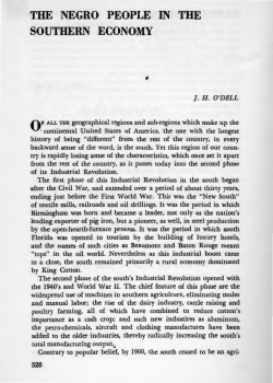 The Negro People in the Southern Economy