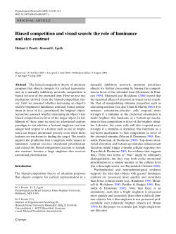 Biased competition and visual search
