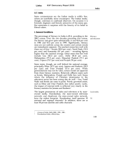 KAF Democracy Report 2005: Media and Democracy