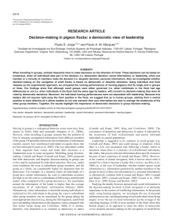 Decision-making in pigeon flocks: a democratic view of leadership