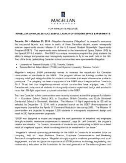 Magellan Announces Successful Launch of Student Space