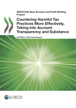 Countering Harmful Tax Practices More Effectively, Taking into