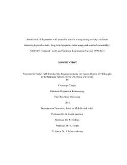 Association of depression with anaerobic muscle strengthening