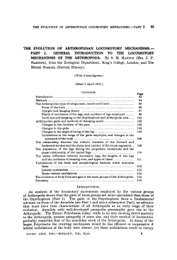 the evolution of arthropodan locomotory mechanisms. part 2