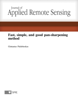 Fast, simple, and good pan-sharpening method