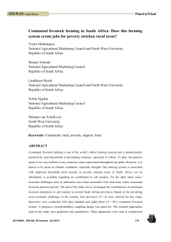 Communal livestock farming in South Africa