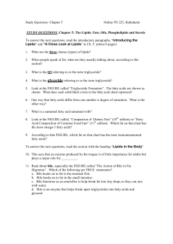 Study Questions- Chapter 5 Online FN 225, Rathakette STUDY