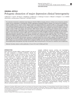 Polygenic dissection of major depression clinical