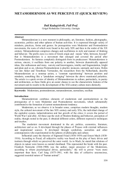 metamodernism as we perceive it (quick review)