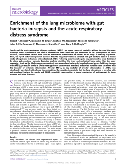 Enrichment of the lung microbiome with gut bacteria in sepsis and