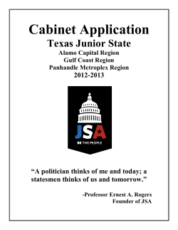 Cabinet Application - Junior State of America