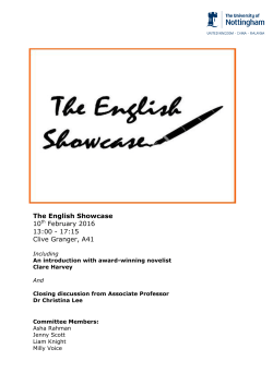 Conference Booklet - The University of Nottingham