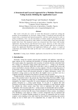 A Structured and Layered Approach for a Modular Electronic Voting