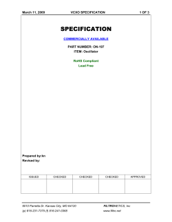 specification - Filtronetics, Inc.