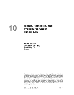 Rights, Remedies, and Procedures Under Illinois Law